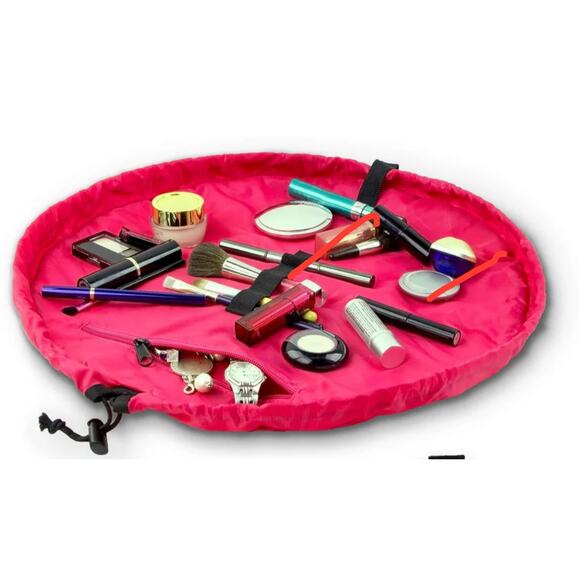 NEW NWT - Lay N Go Cosmetic Carry Case Bag Organizer in Pink - Travel organizer! - Picture 3 of 4